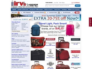 Irvs luggage coupon code