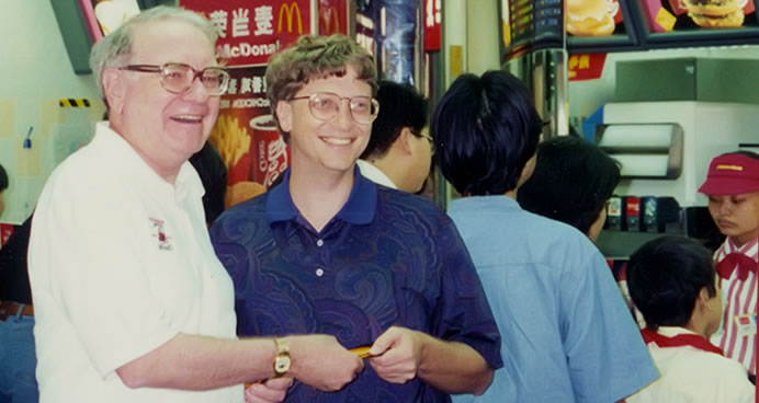 Buffett and Gates ballin' at a HK McD's
