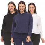 Women 's 3 Pack Raw Hem Hoodie