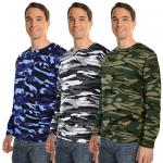 3-Pack Swan Men 's Fleece-Lined Long-Sle...