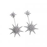 18K White Gold Plated Starburst Crystal