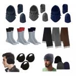 3 Pairs Socks, Hat, Scarf, Gloves, Ear