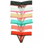 6-Pack G-String Panties With Contrasting...