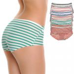 Angelina Cotton Mid-Rise Briefs with Flo...