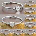 Solid Stainless-Steel Heart Initial Cabl...