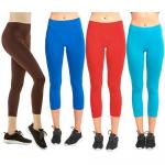 10 Pack Ladies Nylon Capri Leggings for