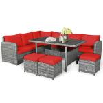 7pc outdoor sectional sofa set $609