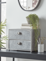 NEW Two Drawer Zinc Storage Unit - Was