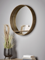 Round Shelf Wall Mirror - Was 195.00 Now