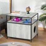 PawHut Cat Litter Box Enclosure Cabinet