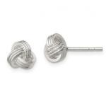Sterling Silver Love Knot Stud Earrings