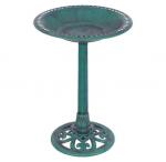 Green Freestanding Pedestal Birdbath