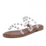 30% off Clear Studded Rhinestone Sandals