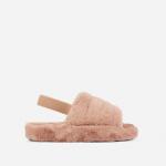 80% Off Boo Fluffy Stripe Slipper In