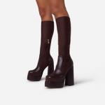 Dede Platform Block Heel Knee High Long