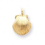 Seashell Charm Pendant Necklace in 9ct
