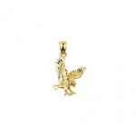 Precision Cut Eagle Charm Pendant Neckla...