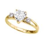0.79ct CZ Heart Promise Gemstone Ring in