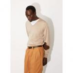 Mens Pullover Extra Fine Merino Wool Low