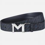 M Buckle Palladium finish Belt - 250.00