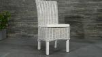 Maya - High Back Rattan Chair - White