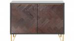 Stylish Dark Oak Parquet Sideboard 100cm