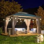 10 'x12 ' Hardtop Gazebo, Outdoor Double