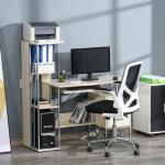 HOMCOM Modern Computer Desk with 4-Tier