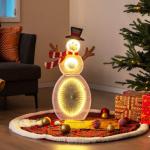 2.6-Foot Lighted Snowman with LED Lights