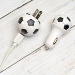 Soccer Ball USB & Car Charger Set (1-