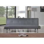 Grey Faux Suede 3 Seater Fabric Sofa Bed
