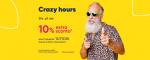 Crazy hours: 10% di sconto extra solo