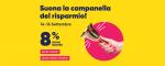 La campanella del risparmio: 8% di