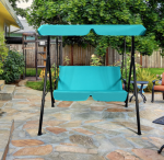 69% OFF Blue Loveseat Patio Canopy Swing