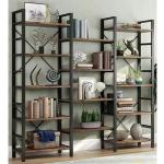 Large & Open Triple-Wide 5-Tier Bookcase