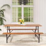 6-Person Outdoor Picnic Table & Bench
