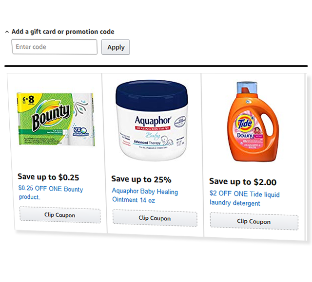 How to clip coupons or use promotion codes on Amazon