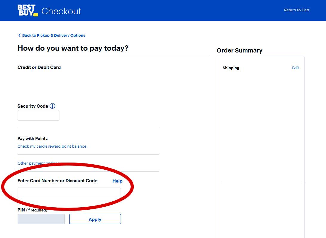 Applying Best Buy's Discount Codes