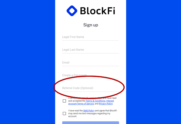 Applying Blockfi Referral Codes