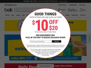 belk coupon code