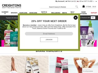 creightons coupon code