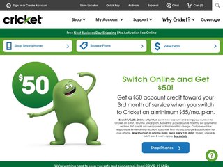 cricketwireless coupon code